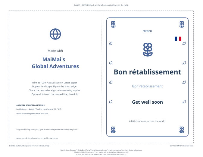 PDF preview: Bon Rétablissement — Get Well Soon