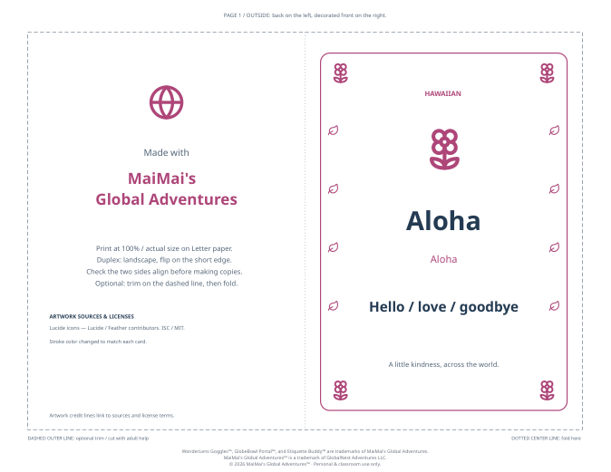 PDF preview: Aloha — Hello, Love, Goodbye