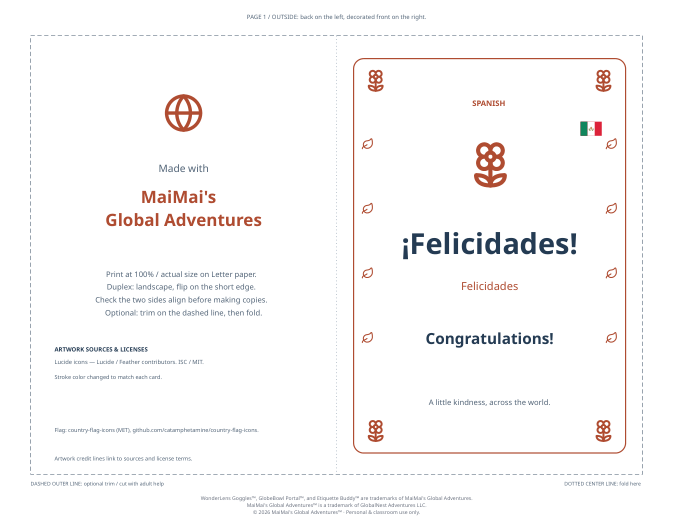 PDF preview: Felicidades — Congratulations