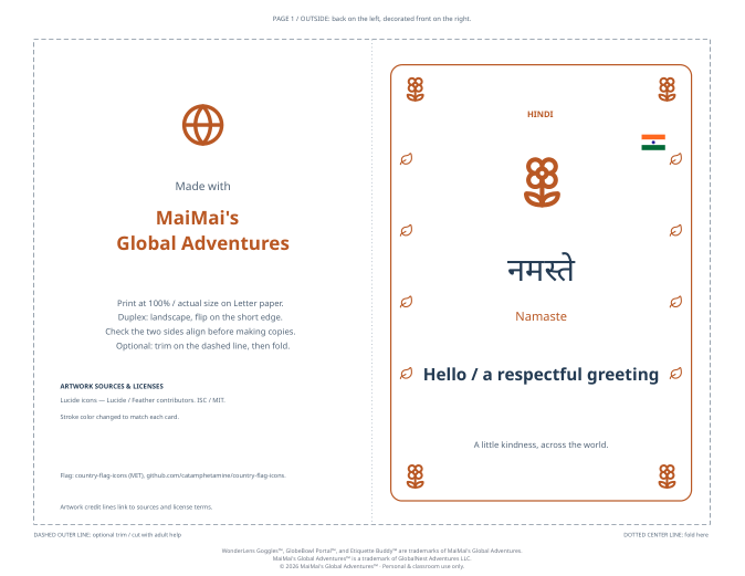 PDF preview: Namaste — Hello