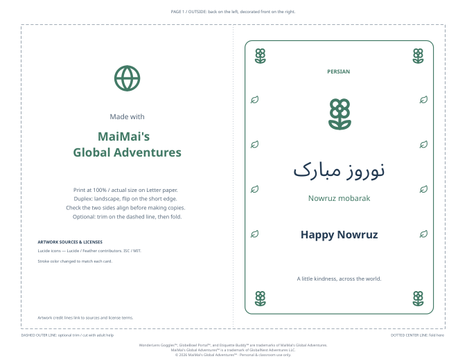 PDF preview: Nowruz Mobarak — Happy Nowruz