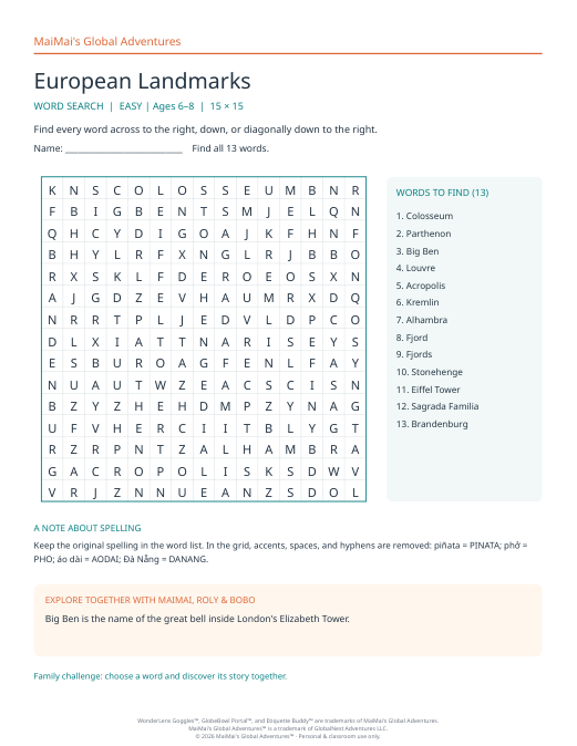 PDF preview: European Landmarks