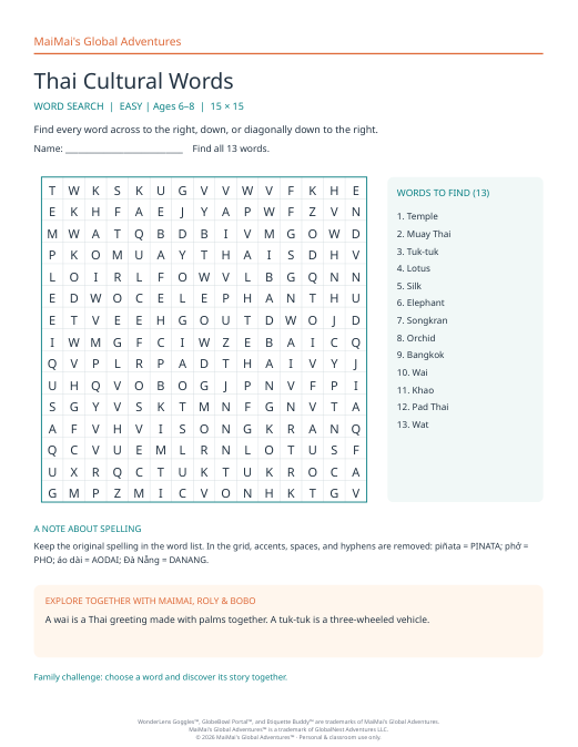 PDF preview: Thai Cultural Words